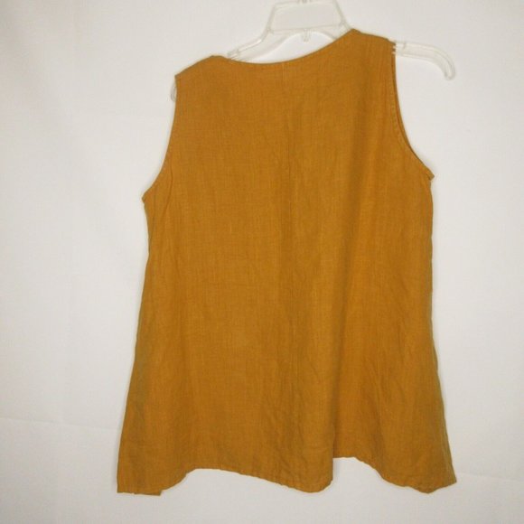 Bryan walker top SMALL sleeveless mustard yellow sleeveless top - Picture 5 of 8